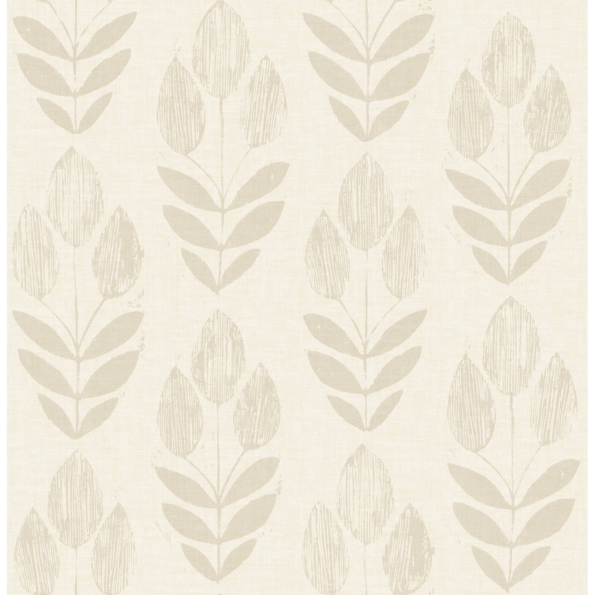 NuWallpaper Cream Folk Tulip Peel & Stick Wallpaper